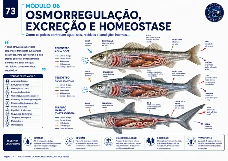 Prancha visual do Atlas de Anatomia e Fisiologia dos Peixes
